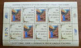 VATICANO 2009 SHEET GIORNATA LINGUA ITALIANA MNH** - Blocks & Sheetlets & Panes