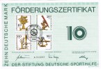 Tarjeta 10 Marcos BERLIN 1981.Fundación Ayuda Deportiva - Brieven En Documenten