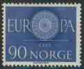 Norway Norge Norwegen 1960 Mi 449 YT 407 ** Conference Emblem / Wort "EUROPA", O Als Wagenrad Mit 19 Speichen, Europa - Ongebruikt