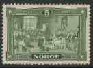 Norway Norge Norwegen 1914 Mi 93 YT 88 * Constitutional Assembly By Oscar A. Wergeland (1844-1910) - Cent. Independence - Ungebraucht