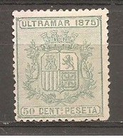 Cuba - Edifil 33 - Yvert 11 (MH/(*)) (sin Goma) - Cuba (1874-1898)