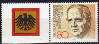 Bundespräsidenten 1982 BRD 1160+Zf In W4 Aus Block 18 ** 3€ Demokratie Deutschland Carstens Wappen Se-tenant Of Germany - Zusammendrucke