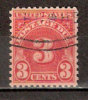 Timbre Etats-Unis Y&T Service N° J72. Oblitéré. 3 Cents. - Postage Due