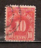 Timbre Etats-Unis Y&T Service N° J74. Oblitéré. 10 Cents. - Postage Due