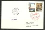 Japan 1980 Antarctic Mission Cover 1980 Helicopter And Base Cancellor Fuji & Bird Franking - Buste