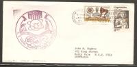 US Antarctic Mission 1974 Cover - Deep Freeze Cancellor US Naval Suppoprt Force Antarctica Violet Cachet - Cartas & Documentos