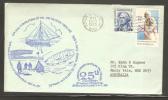 US Polar Philately 25 Th Anniversary Cover With Cachet - Storia Postale