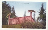 Wrangell AK Alaska, Shake's Grave Totems, Native Cemetery On C1930s/40s Vintage Postcard - Other & Unclassified