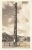 Jasper National Park Alberta Canada, Native Totem And Street Scene, C1920s/40s Vintage Real Photo Postcard - Jasper