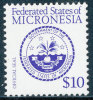 MICRONESIA 1965 $10 VALUE SC# 39 NATIONAL SEAL VF OG MNH - Micronésie