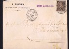 1892 Lettre Par Voie Anglaise Pour La France  Alpée Dubois 25 Cent. - Covers & Documents