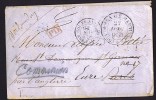 1859  Lettre De Fort De France Voie Anglaise  Pour La France  Marque PD - Briefe U. Dokumente