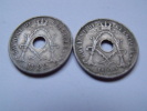 PIECE - BELGIQUE - ALBERT I - 25 CENTIMES - 1922 - A.MICHAUX - CUPRO NICKEL - LOT DE 2 - 25 Cents