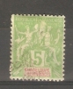 GUADELOUPE - 1892 TABLET ISSUE 5c GREEN USED   SG 38 - Used Stamps