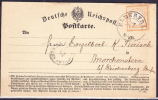 Allemagne-Empire Michel 3, Carte De Elberfel Pour  Morchensbern - Autres & Non Classés