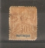 MARTINIQUE - 1892 TABLET ISSUE 30c BROWN On DRAB USED ON PAPER   SG 41 - Used Stamps