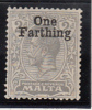 Issued 1922 King George V    Surch. - Malte (...-1964)