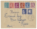 Lettre De 1946 Pour Reins Affranchissement Multiple - Briefe U. Dokumente