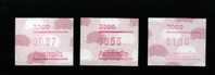 AUSTRALIA - 1987  FRAMAS ECHIDNA   POSTCODE 3000 (MELBOURNE)  BUTTON SET (37c.-53c.-$1)  MINT NH - Machine Labels [ATM]