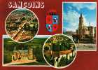 Sancoins: Belle Carte "multivue" église Route De Bourges Châteaux De Grossouvres Et Sagonne - Sancoins