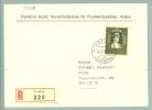 Liechtenstein 1947-12-15 R-FDC Witwe Elsa - Brieven En Documenten