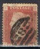 Sello 1 P. Gran Bretaña 1858, Plate 93, Letras IO, Grill 8, Yvert Num 26 º - Usati
