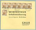 Liechtenstein 1943-06-16 Vaduz Brief Nach Chur Mit 7x Zu#156 - Cartas & Documentos