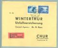 Liechtenstein 1944-06-28 Vaduz Express-Brief Mit 2 Verschiedenen 30 Rp. Marken - Brieven En Documenten