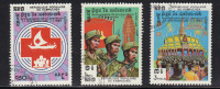 KAMPUCHEA-Timbres N°436 à 438-oblitérés - Kampuchea