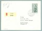 Liechtenstein 1954-12-29 Vaduz R-Brief Nach Zürich Zu#274 Einzelfrankatur - Covers & Documents