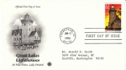 #2973 32-cent Great Lakes Lighthouse, 30 Mile Point Lake Ontario, Cheboygan MI 17 June 1995,First Day Cancel Postmark - 1991-2000