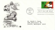 #2962 32-cent Softball Recreational Sports Issue, Jupiter FL 20 May 1995 ,First Day Cancel Postmark - 1991-2000