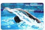 SVEZIA (SWEDEN) - TELIA  (CHIP) - 1996  ATLANTA '96: SWIMMING -  USED ° - RIF. 7667 - Olympische Spelen