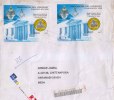 Freemasonry / Masonic Lodge, Compass, Masonic Symbol, Registered Cover To INDIA, Uruguay - Franc-Maçonnerie