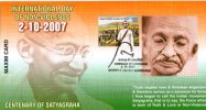 India 2007 Mahatma Gandhi International Non-Violence Day Max Card Inde Indien # 16421 - Mahatma Gandhi