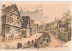 Gruss Aus STRÜMPFELBACH Color Litho 31.12.1917 Signiert K Fuchs Künstlerkarte - Waiblingen