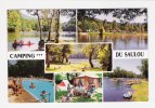 19 MONCEAUX SUR DORDOGNE - Camping Du SAULOU - 1995 - Multivues Piscine Canoé Plage Baigneurs - Natation