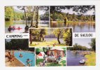 19 MONCEAUX SUR DORDOGNE - Camping Du SAULOU - 1995 - Multivues Piscine Canoé Plage Baigneurs - Schwimmen