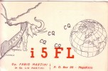 CARTE QSL CARD 1958 RADIOAMATEUR HAM RADIO  I5-F ITALIAN SOMALIA SOMALIE ITALIENNE AFIS MOGADISCIO ELEPHANT  ELEFANTE - Elefantes