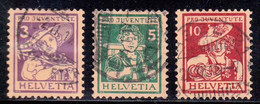 SUISSE  - 1916 - YVERT N°151/153 OBLITERES - COTE = 140 EUR - - Used Stamps