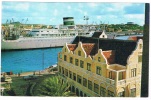 CUR-27      CURACAO : Willemstad - Grace Line SANTA  Through Narrow Entrance Harbor - Antigua En Barbuda