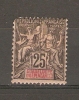 GUADELOUPE - 1902 TABLET ISSUE 25c BLACK & RED MH *   SG 42 - Nuovi