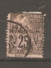 GUADELOUPE - 1891 ISSUE 25c BLACK USED (heavy Hinge)  SG 46 - Oblitérés