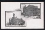 RB 830 - Early Double View Postcard Young Men's Christian Association Building & Masonic Temple Cleveland Ohio USA - Cleveland