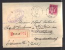 FRANCE 1935 N° 289  Obl. S/lettre Entiére Recommandée - 1932-39 Paz