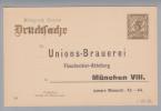 Motiv Bier Bayern Drucksache 3/2 Pf. Unions-Brauerei Ungebraucht - Birre