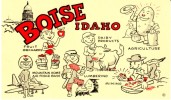 Boise ID Idaho, Greetings From Boise Type, Air Force Jet, Potato, Mining,  C1958 Vintage Postcard - Boise