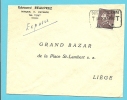 848A Op EXPRES Brief Met Telegraafstempel OOSTENDE KAAI - 1936-51 Poortman