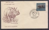 India 1962  Wild Life  Rhineceros  FDC  # 23643 Inde Indien - Rinoceronti