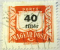 Hungary 1958 Postage Due 40f - Used - Strafport